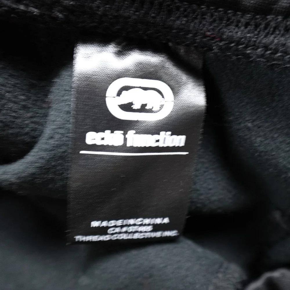 Ecko Unltd‎ Pants Mens Large Black Jogger Drawstring Sweatpants Skate Grunge Y2K